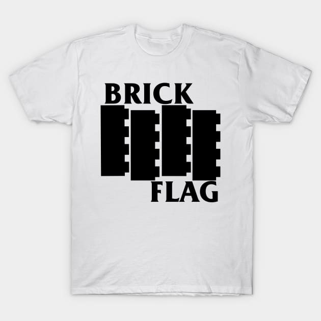 Brick Flag (Black) T-Shirt by GhostwoodDesign